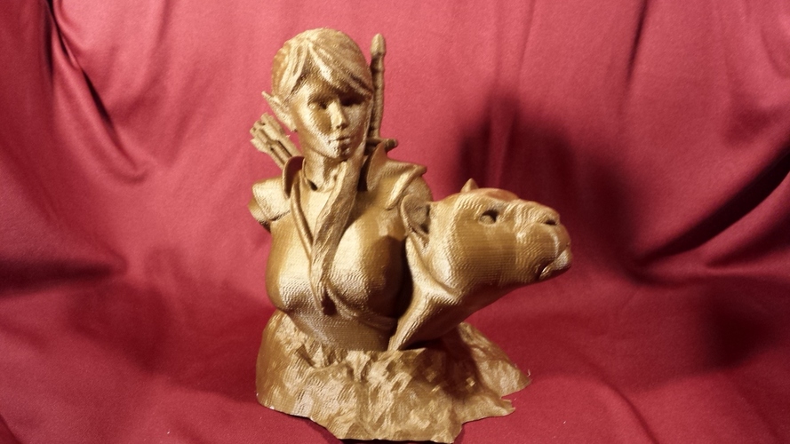 Bust - The Huntress v1.2 3D Print 13039 Bust - The Huntress v1.2 3D Print 13039