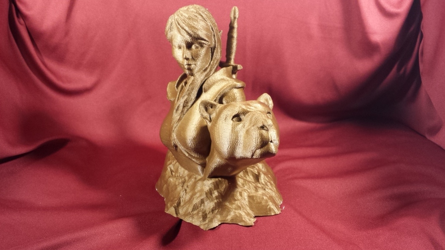 Bust - The Huntress v1.2 3D Print 13042 Bust - The Huntress v1.2 3D Print 13042
