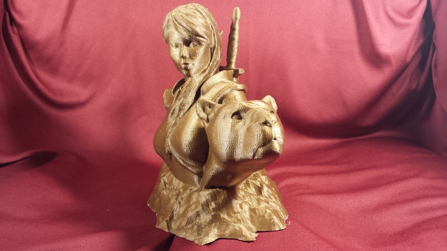 Bust - The Huntress v1.2 3D Print 13043 Bust - The Huntress v1.2 3D Print 13043