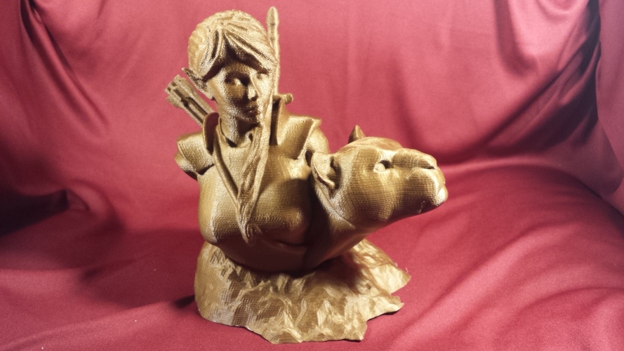 Bust - The Huntress v1.2 3D Print 13044 Bust - The Huntress v1.2 3D Print 13044