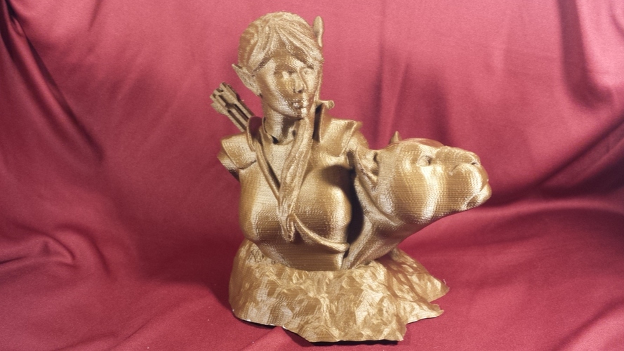 Bust - The Huntress v1.2 3D Print 13045 Bust - The Huntress v1.2 3D Print 13045