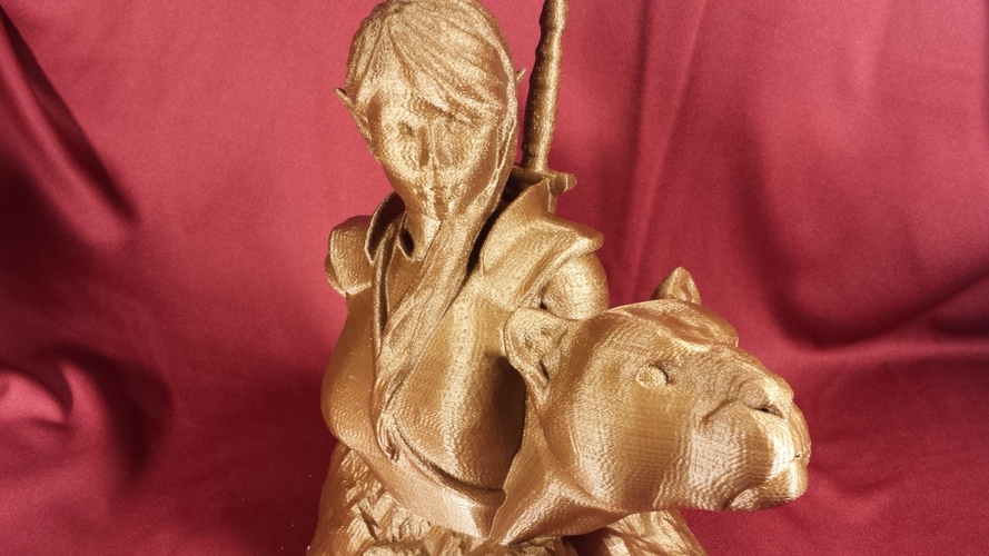 Bust - The Huntress v1.2 3D Print 13046 Bust - The Huntress v1.2 3D Print 13046