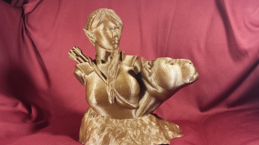Bust - The Huntress v1.2 3D Print 13047 Bust - The Huntress v1.2 3D Print 13047