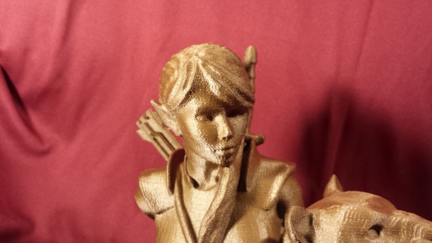 Bust - The Huntress v1.2 3D Print 13050 Bust - The Huntress v1.2 3D Print 13050