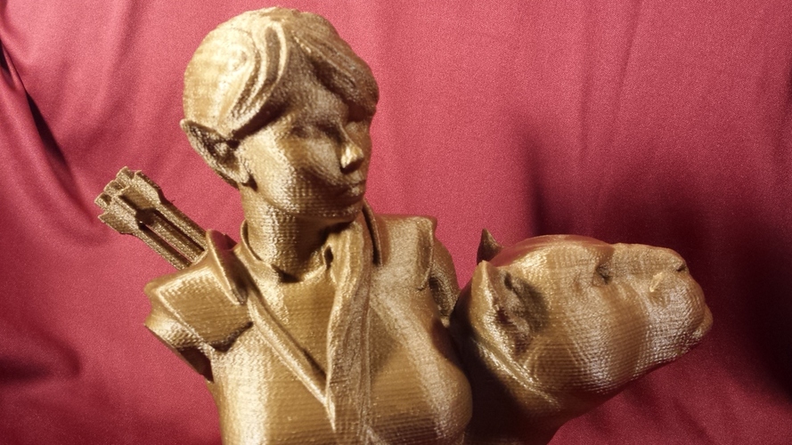 Bust - The Huntress v1.2 3D Print 13052 Bust - The Huntress v1.2 3D Print 13052