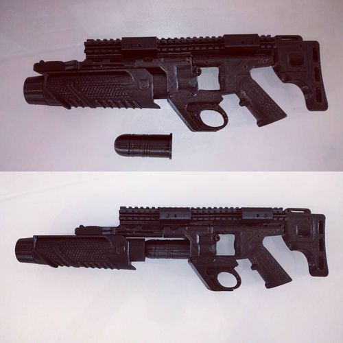 Batman's Grenade Launcher 1:1 scale (Batman vs Superman) 3D Print 13066 Batman's Grenade Launcher 1:1 scale (Batman vs Superman) 3D Print 13066