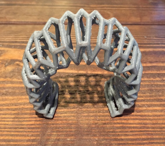 Jagged Cuff 3D Print 1309 Jagged Cuff 3D Print 1309