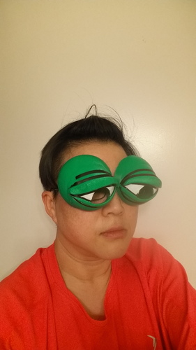 Pepe the Frog Holloween Costume Eyeglasses Tie-on 3D Print 13179 Pepe the Frog Holloween Costume Eyeglasses Tie-on 3D Print 13179