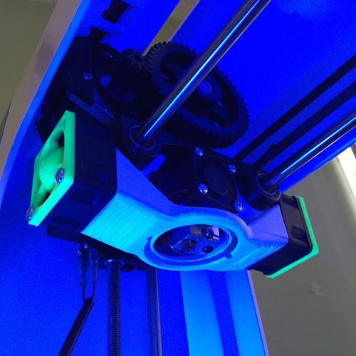 Robo3D R1 E3D V6 Double Fan Super Cooler 3D Print 13203 Robo3D R1 E3D V6 Double Fan Super Cooler 3D Print 13203