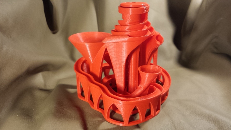 The Cyclone: triple lift, triple track marble machine 3D Print 13221 The Cyclone: triple lift, triple track marble machine 3D Print 13221