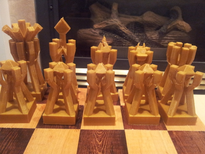 Chess Set Geometric Scaffolds mk1 3D Print 1339 Chess Set Geometric Scaffolds mk1 3D Print 1339