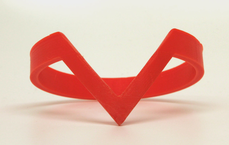 Triangle Cuff (10mm) 3D Print 1341 Triangle Cuff (10mm) 3D Print 1341