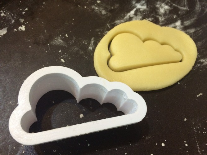 Cloud cookie-cutter 3D Print 1350 Cloud cookie-cutter 3D Print 1350