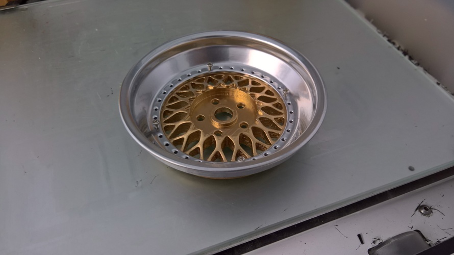 Wheel(BBS RS and Toyo R888) 1/4 3D Print 13701 Wheel(BBS RS and Toyo R888) 1/4 3D Print 13701