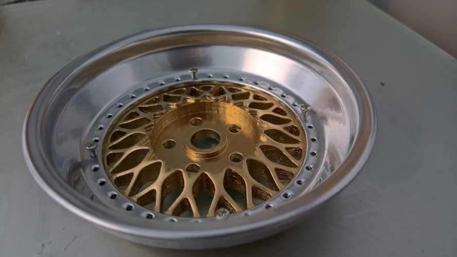 Wheel(BBS RS and Toyo R888) 1/4 3D Print 13703 Wheel(BBS RS and Toyo R888) 1/4 3D Print 13703