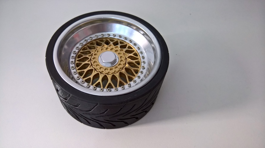 Wheel(BBS RS and Toyo R888) 1/4 3D Print 13705 Wheel(BBS RS and Toyo R888) 1/4 3D Print 13705
