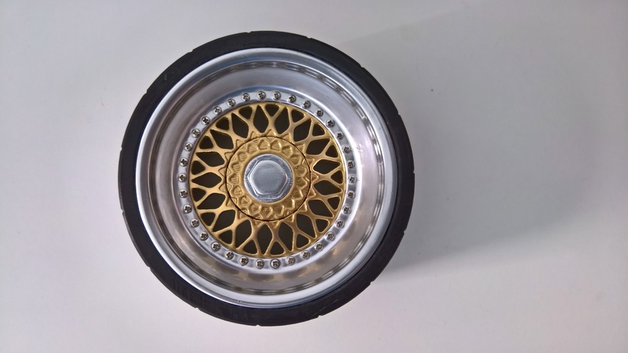 Wheel(BBS RS and Toyo R888) 1/4 3D Print 13706 Wheel(BBS RS and Toyo R888) 1/4 3D Print 13706