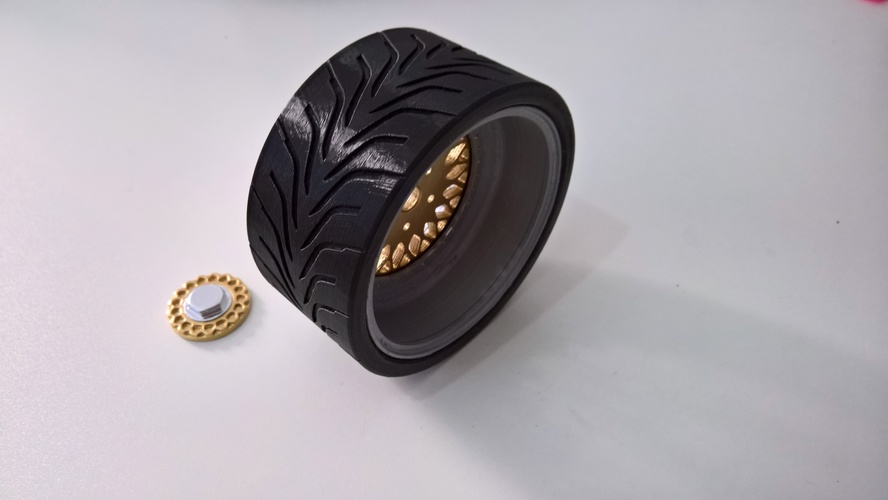 Wheel(BBS RS and Toyo R888) 1/4 3D Print 13710 Wheel(BBS RS and Toyo R888) 1/4 3D Print 13710