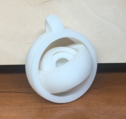 gyroscopic keychain 3D Print 13912 gyroscopic keychain 3D Print 13912