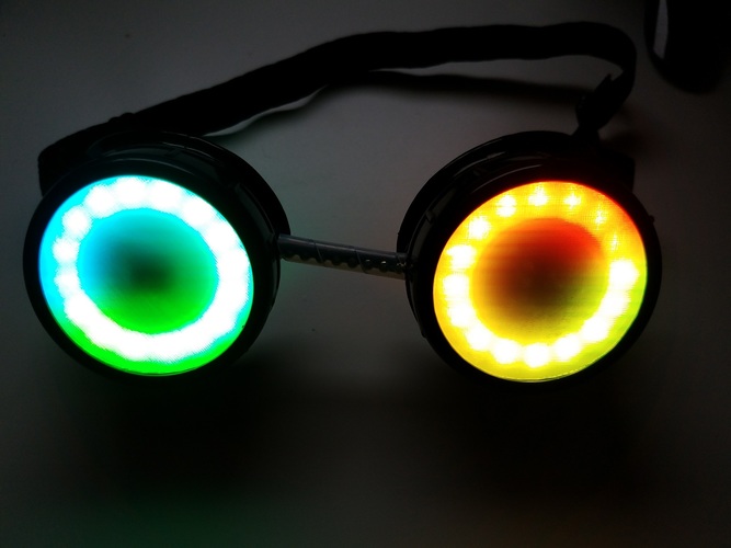 Steampunk Googles LED ring holder 3D Print 13983 Steampunk Googles LED ring holder 3D Print 13983