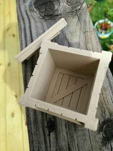 Wooden Crate with lid 3D Print 14130 Wooden Crate with lid 3D Print 14130
