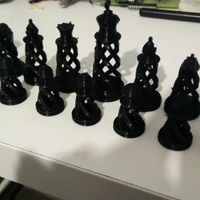 Small Spiral Chess Set (Large) 3D Printing 14188