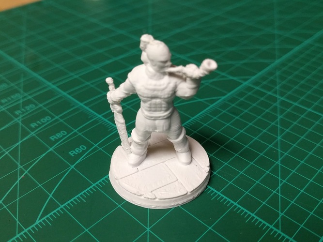 Barbarian Horn Bearer (15mm scale) 3D Print 14190 Barbarian Horn Bearer (15mm scale) 3D Print 14190