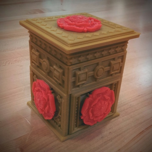 The Tudor Rose Box (with secret lock) 3D Print 14222 The Tudor Rose Box (with secret lock) 3D Print 14222