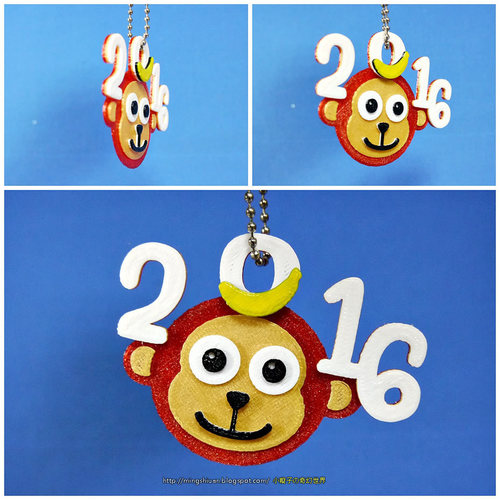 2016 YEAR OF The MONKEY-Keychain / Magnets 3D Print 14529 2016 YEAR OF The MONKEY-Keychain / Magnets 3D Print 14529
