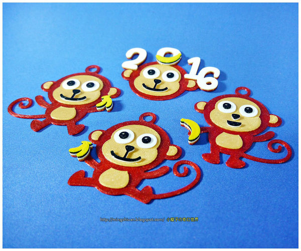 2016 YEAR OF The MONKEY-Keychain / Magnets 3D Print 14530 2016 YEAR OF The MONKEY-Keychain / Magnets 3D Print 14530