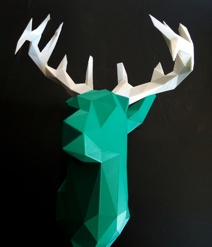 Faceted Deer Head 3D Print 14548 Faceted Deer Head 3D Print 14548