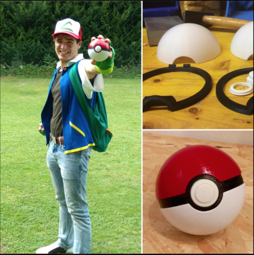 Pokeball (opens and closes) 3D Print 14595 Pokeball (opens and closes) 3D Print 14595