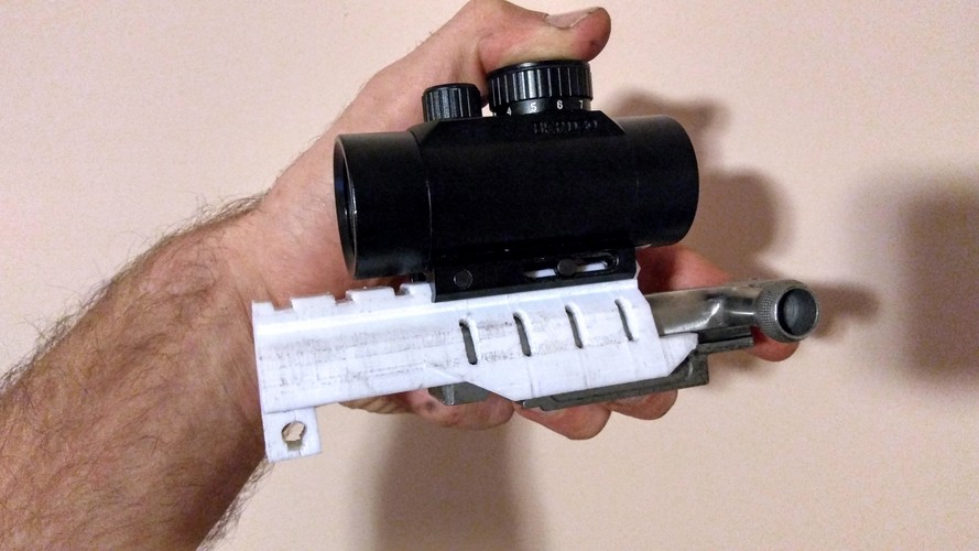 SKS scope mount (picatinny rail) 3D Print 14733 SKS scope mount (picatinny rail) 3D Print 14733