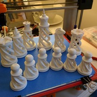 Small Spiral Chess Set (Large) 3D Printing 1518