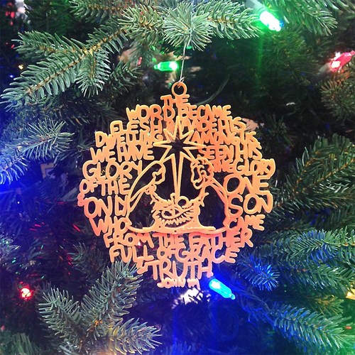 Christmas Ornament hand written version John 1:14 3D Print 15252 Christmas Ornament hand written version John 1:14 3D Print 15252