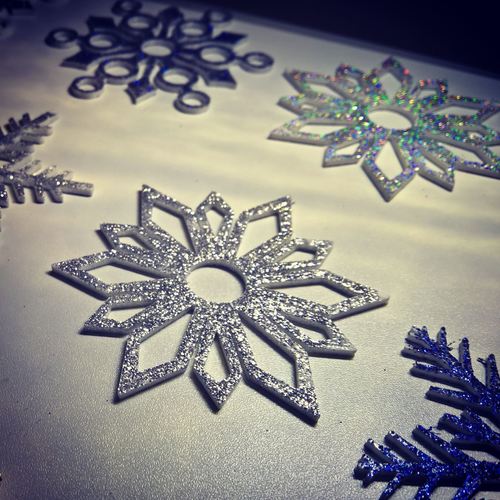 Snowflake (diameter 80mm) 3D Print 15410 Snowflake (diameter 80mm) 3D Print 15410