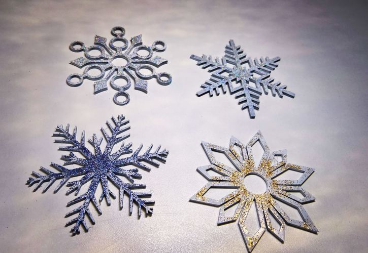 Snowflake (diameter 80mm) 3D Print 15411 Snowflake (diameter 80mm) 3D Print 15411
