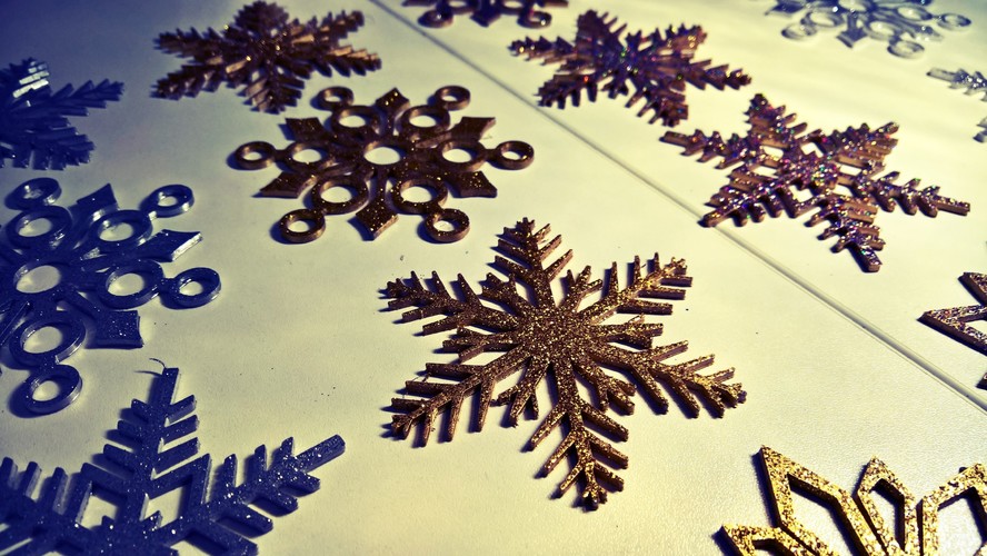 Snowflake (diameter 80mm) 3D Print 15413 Snowflake (diameter 80mm) 3D Print 15413