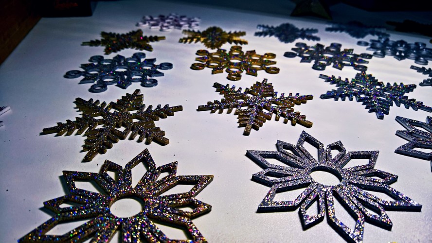 Snowflake (diameter 80mm) 3D Print 15415 Snowflake (diameter 80mm) 3D Print 15415