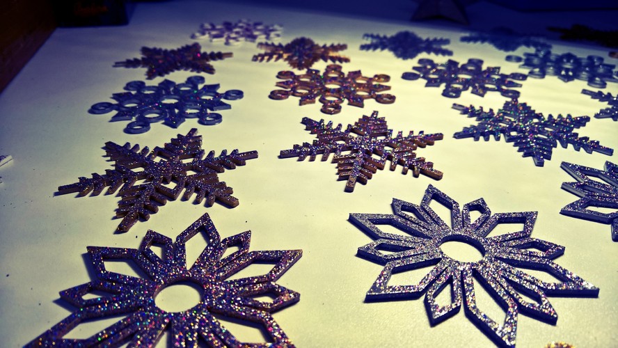 Snowflake (diameter 80mm) 3D Print 15416 Snowflake (diameter 80mm) 3D Print 15416