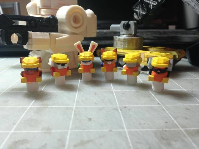 Mech City: People Pack 3D Print 15454 Mech City: People Pack 3D Print 15454