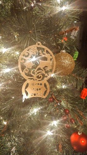 Deer with snowflakes 3D Print 15480 Deer with snowflakes 3D Print 15480