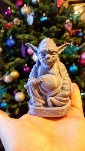 Improved Yoda Buddha w/ Lightsaber 3D Print 15790 Improved Yoda Buddha w/ Lightsaber 3D Print 15790