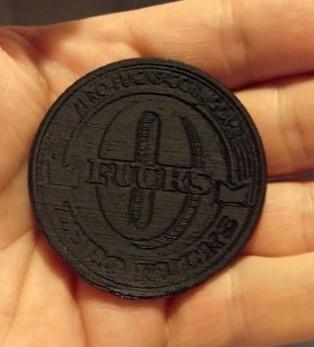Zero F*cks Given Coin 3D Print 15885 Zero F*cks Given Coin 3D Print 15885