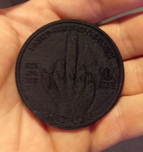 Zero F*cks Given Coin 3D Print 15886 Zero F*cks Given Coin 3D Print 15886