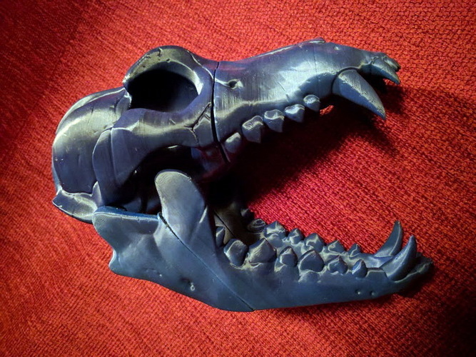 Boneheads S1: Wolf Skull w/ Jaw - 3DKitbash.com 3D Print 15941 Boneheads S1: Wolf Skull w/ Jaw - 3DKitbash.com 3D Print 15941