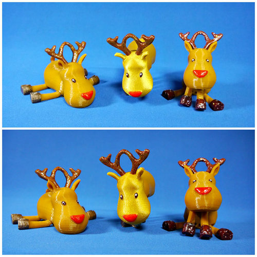 Small Jointed Reindeer 3D Print 15971 Small Jointed Reindeer 3D Print 15971
