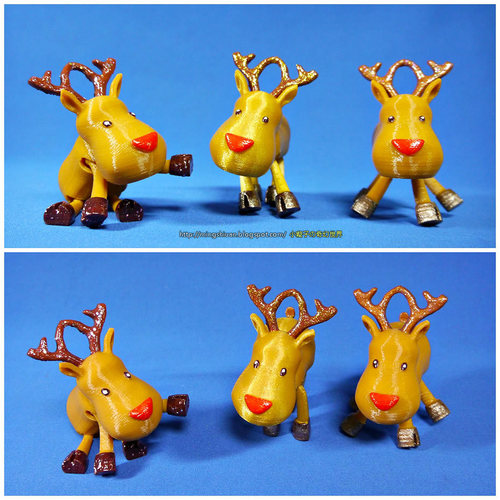 Small Jointed Reindeer 3D Print 15972 Small Jointed Reindeer 3D Print 15972