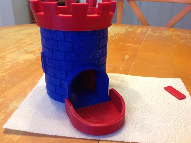 Dice Tower with Secret Chamber for Dice Storage II 3D Print 16350 Dice Tower with Secret Chamber for Dice Storage II 3D Print 16350