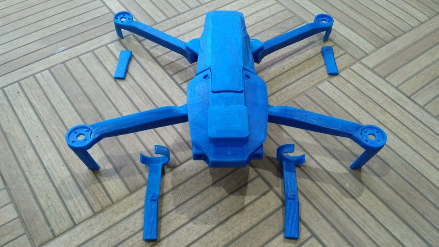 Foldable drone frame (DJI Mavic Clone) 3D Print 16360 Foldable drone frame (DJI Mavic Clone) 3D Print 16360